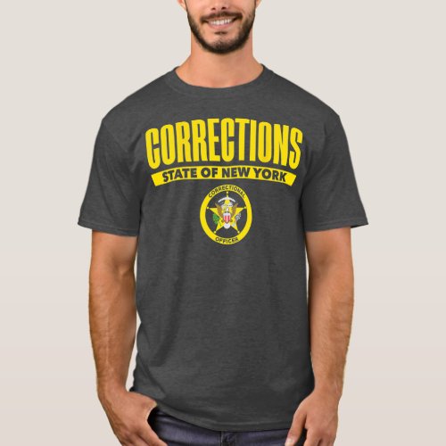 New York Correctional Officer Thin Gray Line T_Shirt