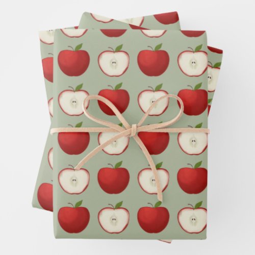 New York Country Apple Hudson Valley Apple Picking Wrapping Paper Sheets