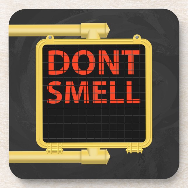 New York Crosswalk Sign Smell Drink Coaster (Front)