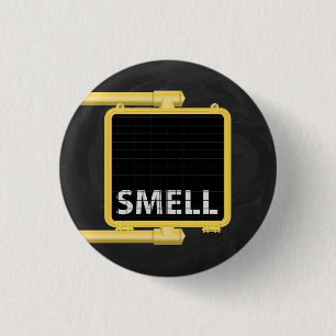 New York Crosswalk Sign Smell Pinback Button