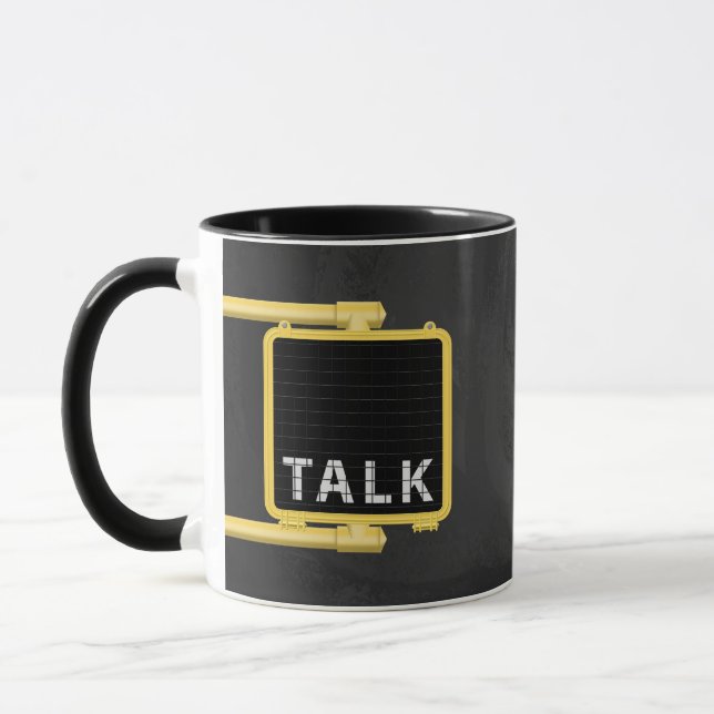 New York Crosswalk Sign Talk Mug (Left)