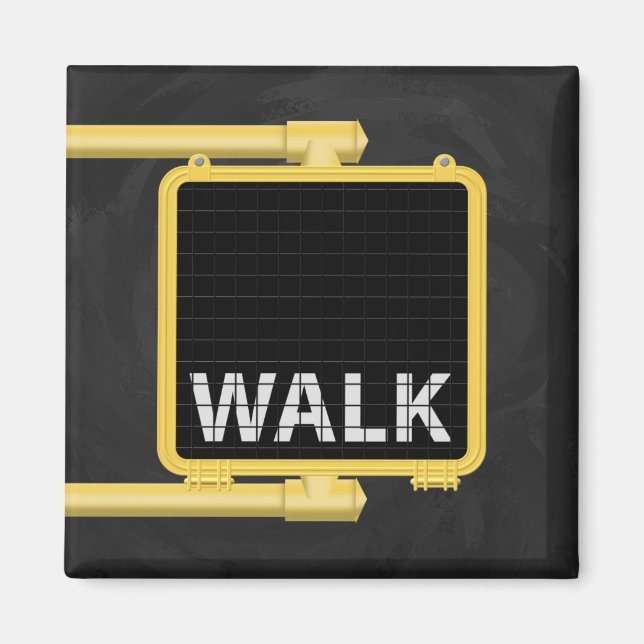 New York Crosswalk Sign Walk Magnet (Front)