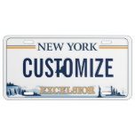 New York Custom License Plate at Zazzle