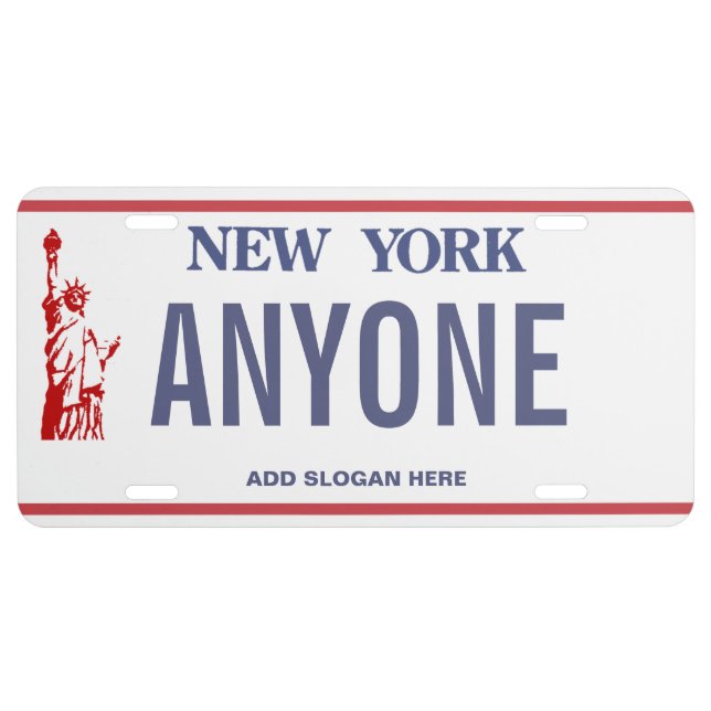 New York Custom License Plate (Front)