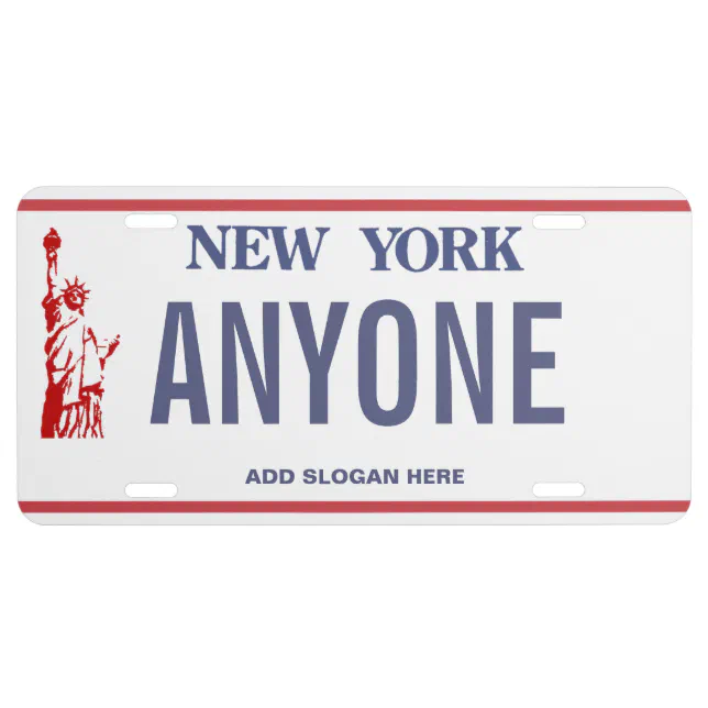 New York Custom License Plate Zazzle
