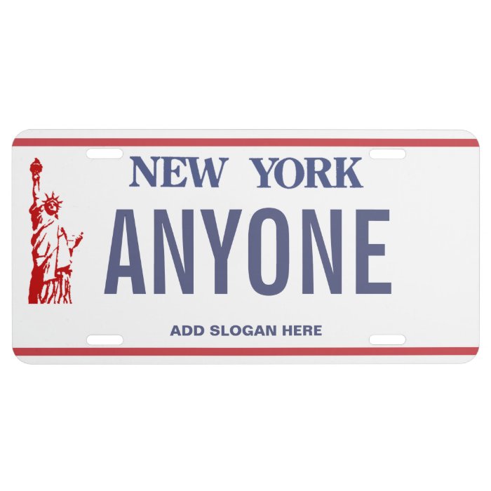 New York Custom License Plate Zazzle