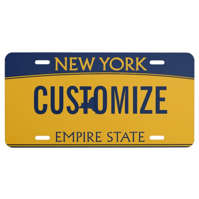 New York Custom License Plate (Front)