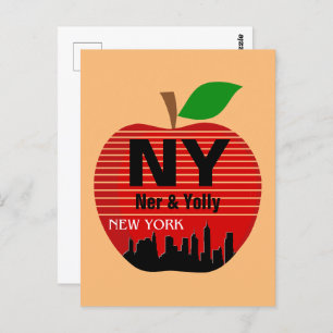 New York Custom Names The Big Apple Postcard