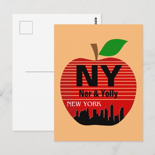 New York Custom Names The Big Apple Postcard (Front/Back)