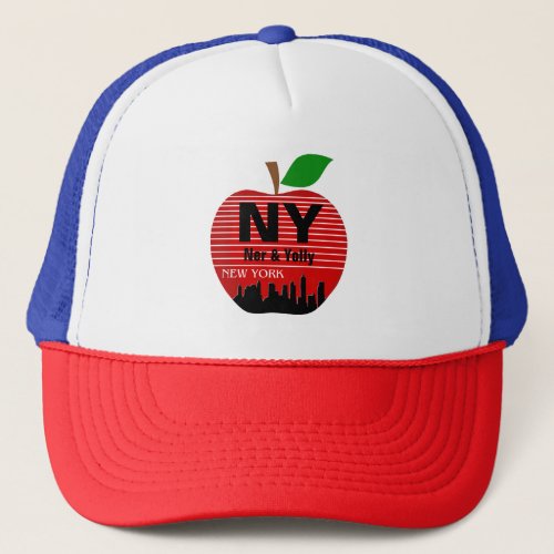 New York Custom Names The Big Apple Trucker Hat