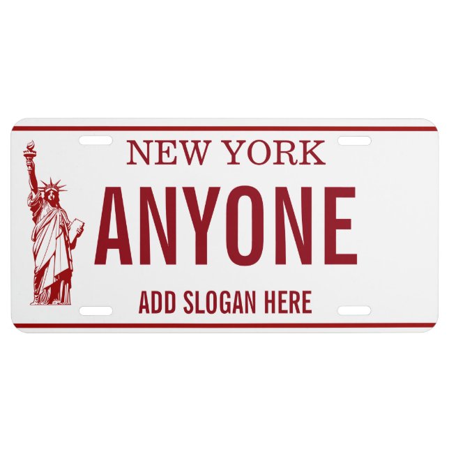 NEW YORK Customized  License Plate (Front)