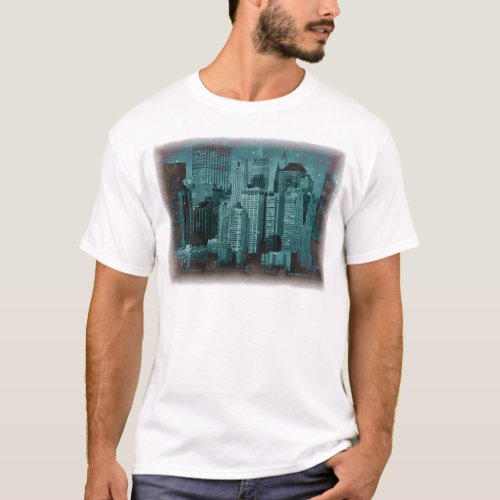 New York _ Damaged Photo Effect T_Shirt