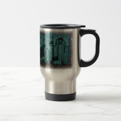 New York _ Damaged Photo Effect Travel Mug