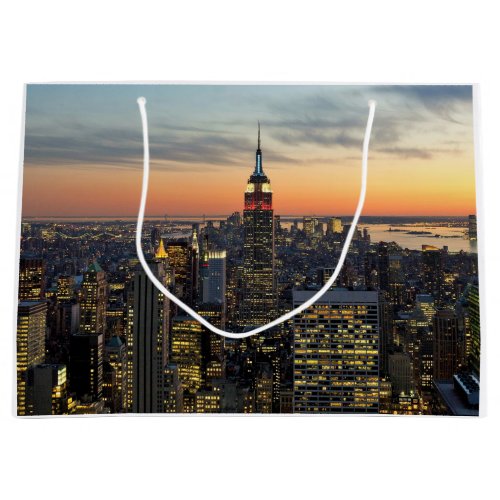 New York dawn skyline Large Gift Bag