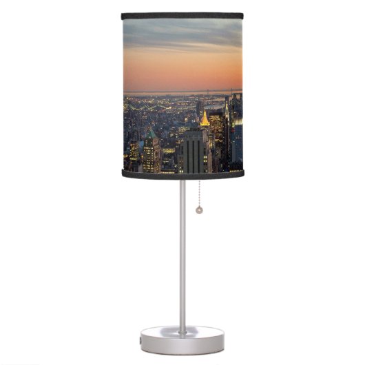 New York dawn skyline Table Lamp (Left)