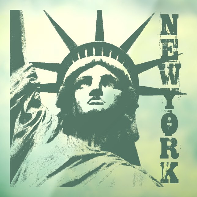 New York Decal Statue of Liberty Window Cling  (Sheet 3)