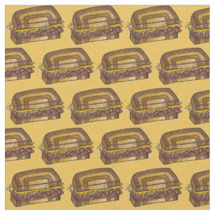 New York Deli Corned Beef Reuben Sandwich Foodie Fabric