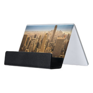 New York Desk Business Card Holder