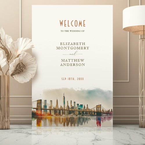 New York Destination Wedding Welcome Sign