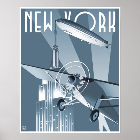 New York Dirigible Poster