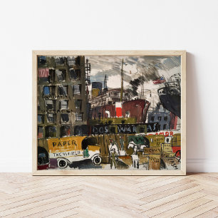 New York Docks Joaquín Torres-García Poster