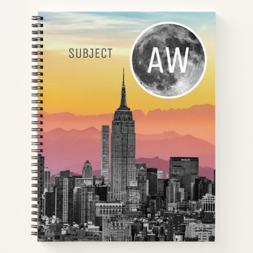 New York Dream Monogrammed Moon Notebook