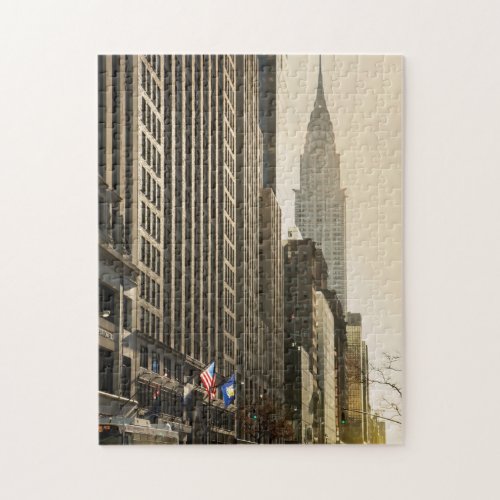 New York E 42 St and Chrysler Building Jigsaw Puzzle