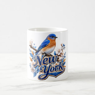 New York Eastern Bluebird Botanical Coffee Mug