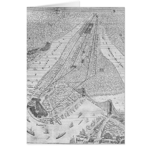 New York: El Train, C1878 Cards (Front)