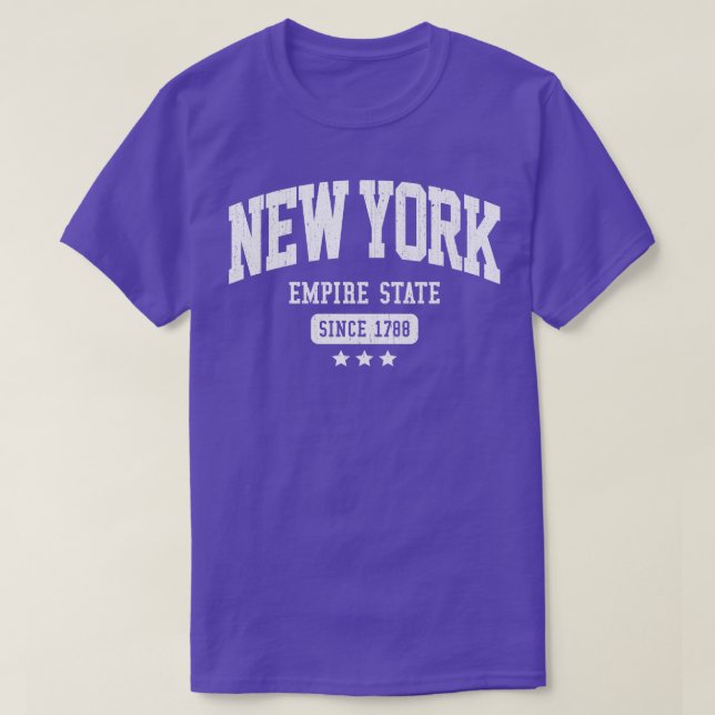 New York Empire State Athletic Design T-Shirt (Design Front)