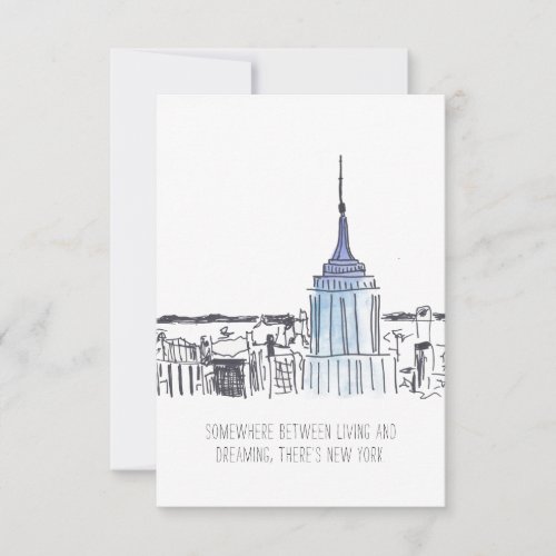 New York Empire State Building Note Card