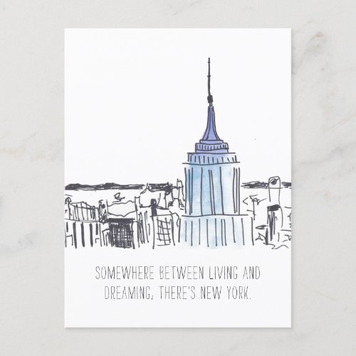 New York Empire State Building Postcard
