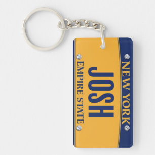 New York Empire State License Plate Art Custom Keychain