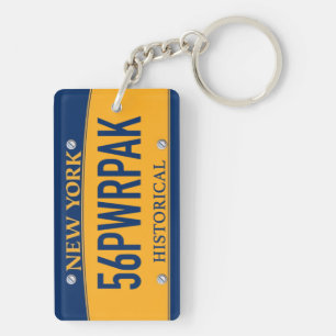 New York Empire State License Plate Art Custom Keychain