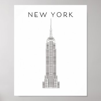 New York Empire State  Poster by TypologiePaperCo at Zazzle