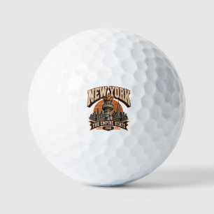 New York Empire State Vintage Golf Balls