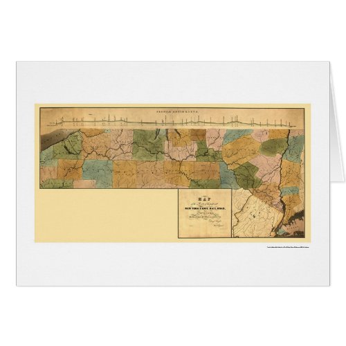 New York  Erie Railroad Map 1834