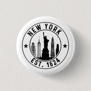 New York Est. 1624 New York City Lover Nyc Button