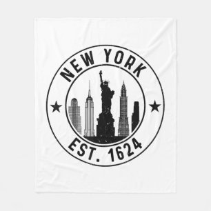 New York Est. 1624 New York City Lover Nyc Fleece Blanket
