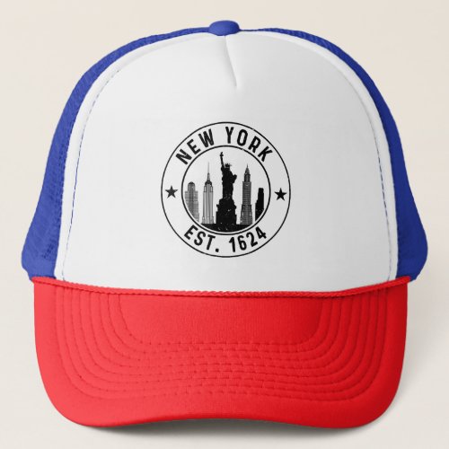 New York Est 1624 New York City Lover Nyc  Trucker Hat
