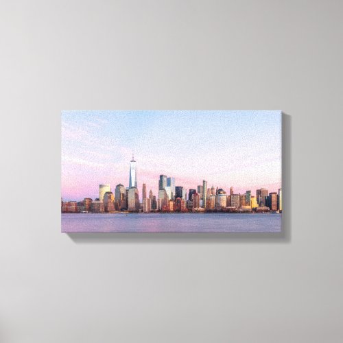 New York Evening Skyline Canvas Print