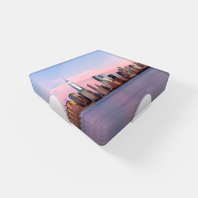 New York Evening Skyline Coaster Set (Set)