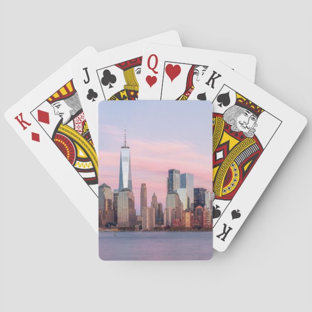 New York Evening Skyline Poker Cards (Back)