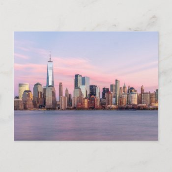New York Evening Skyline Postcard by iconicnewyork at Zazzle