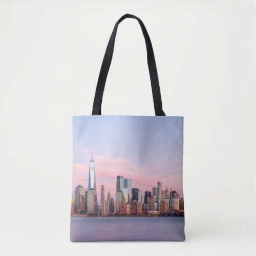 New York Evening Skyline Tote Bag