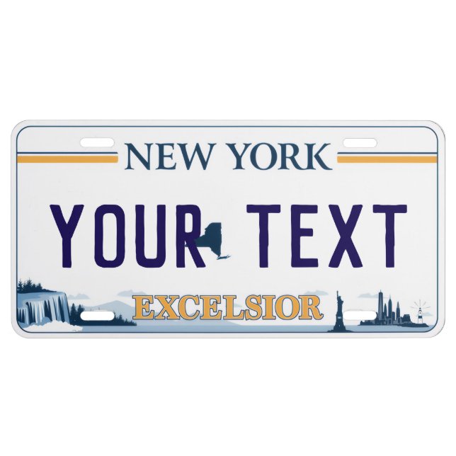 New York Excelsior 2020 Custom License Plate (Front)