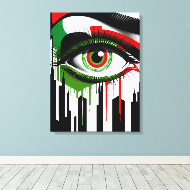 New York “Eye talian” image  Canvas Print (Insitu(Wood Floor))