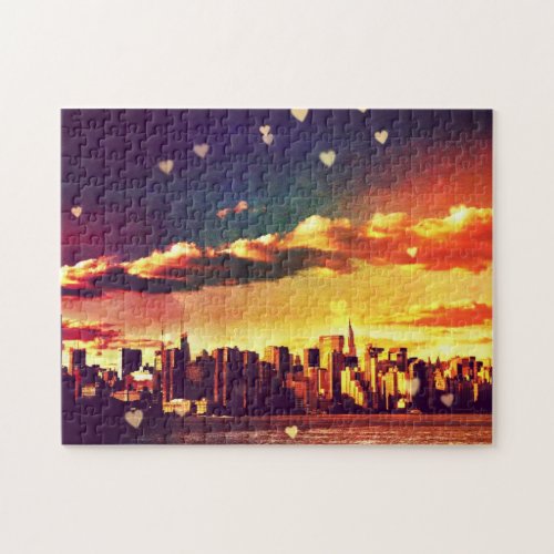 New York Fairy Tale _ Skyline Hearts Jigsaw Puzzle