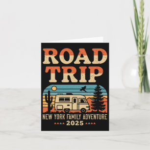 New York Family Adventure Rv Camping Travel Road T Card