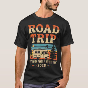 New York Family Adventure Rv Camping Travel Road T T-Shirt